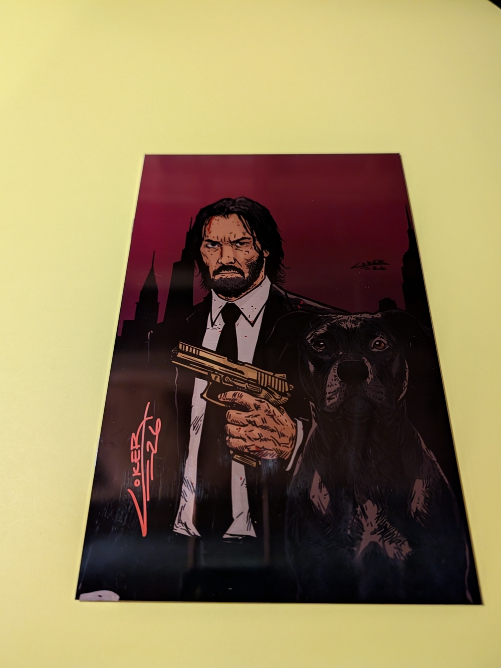 John Wick  METAL  ART BOOK BY WES COKER LIMITED TO 8 COPIES ONLY NEW SIGNED